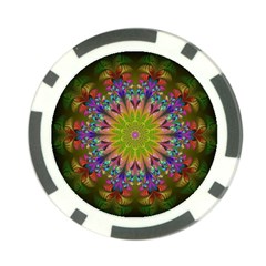 Fractal Abstract Background Pattern Poker Chip Card Guard (10 pack)