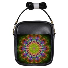 Fractal Abstract Background Pattern Girls Sling Bag