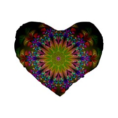 Fractal Abstract Background Pattern Standard 16  Premium Heart Shape Cushions