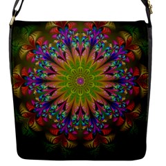 Fractal Abstract Background Pattern Flap Closure Messenger Bag (S)