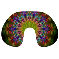 Fractal Abstract Background Pattern Travel Neck Pillow