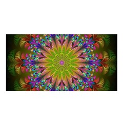 Fractal Abstract Background Pattern Satin Shawl