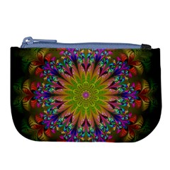 Fractal Abstract Background Pattern Large Coin Purse