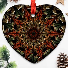 Art Abstract Fractal Pattern Heart Ornament (two Sides) by Wegoenart