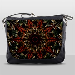 Art Abstract Fractal Pattern Messenger Bag by Wegoenart