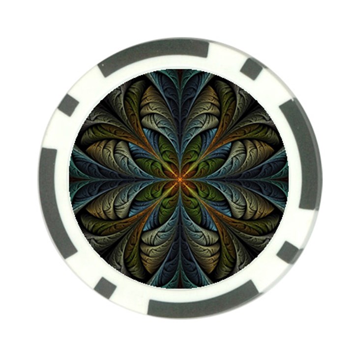 Fractal Art Abstract Pattern Poker Chip Card Guard