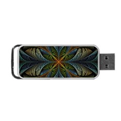 Fractal Art Abstract Pattern Portable Usb Flash (two Sides) by Wegoenart