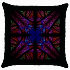 Ornament Decorative Floral Design Throw Pillow Case (black)