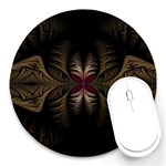 Fractal Abstract Design Mystical Round Mousepads Front