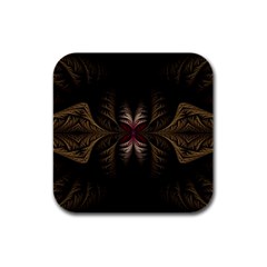 Fractal Abstract Design Mystical Rubber Square Coaster (4 Pack)  by Wegoenart