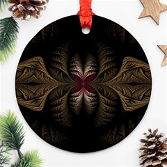 Fractal Abstract Design Mystical Round Ornament (two Sides) by Wegoenart