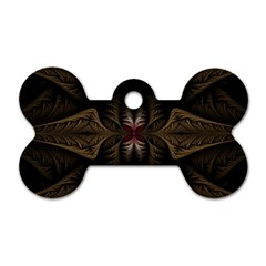 Fractal Abstract Design Mystical Dog Tag Bone (two Sides) by Wegoenart