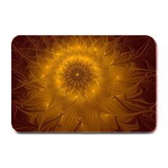 Fractal Flower Floral Gold Pattern Plate Mats by Wegoenart