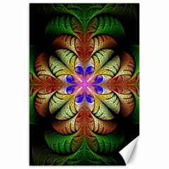 Fractal Abstract Flower Floral Canvas 20  X 30 