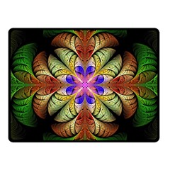 Fractal Abstract Flower Floral Fleece Blanket (small) by Wegoenart