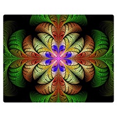 Fractal Abstract Flower Floral Double Sided Flano Blanket (medium)  by Wegoenart