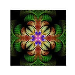 Fractal Abstract Flower Floral Small Satin Scarf (square) by Wegoenart