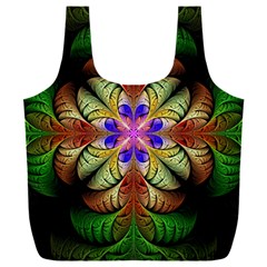 Fractal Abstract Flower Floral Full Print Recycle Bag (xxxl) by Wegoenart