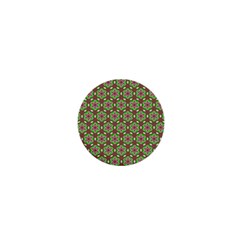 Background Green Ornamental Pattern 1  Mini Magnets by Wegoenart