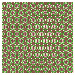 Background Green Ornamental Pattern Wooden Puzzle Square by Wegoenart