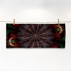 Fractal Flower Fantasy Floral Hand Towel by Wegoenart