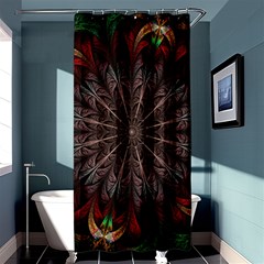 Fractal Flower Fantasy Floral Shower Curtain 36  X 72  (stall)  by Wegoenart