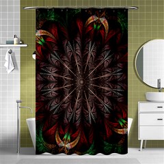 Fractal Flower Fantasy Floral Shower Curtain 48  X 72  (small)  by Wegoenart