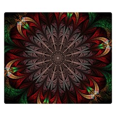 Fractal Flower Fantasy Floral Double Sided Flano Blanket (small)  by Wegoenart