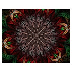 Fractal Flower Fantasy Floral Double Sided Flano Blanket (medium)  by Wegoenart