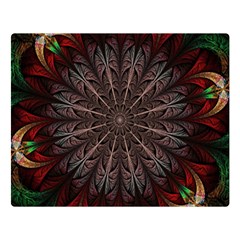 Fractal Flower Fantasy Floral Double Sided Flano Blanket (large)  by Wegoenart