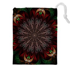 Fractal Flower Fantasy Floral Drawstring Pouch (4xl)