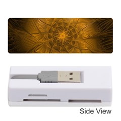 Fractal Flower Floral Gold Pattern Memory Card Reader (stick) by Wegoenart