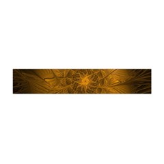 Fractal Flower Floral Gold Pattern Flano Scarf (mini) by Wegoenart