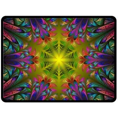 Fractal Abstract Background Pattern Double Sided Fleece Blanket (large)  by Wegoenart