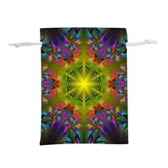 Fractal Abstract Background Pattern Lightweight Drawstring Pouch (l) by Wegoenart