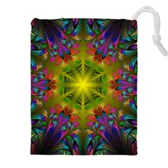 Fractal Abstract Background Pattern Drawstring Pouch (4xl)