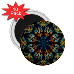 Fractal Flower Fantasy Floral 2 25  Magnets (10 Pack)  by Wegoenart