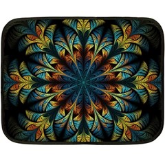 Fractal Flower Fantasy Floral Double Sided Fleece Blanket (mini) 