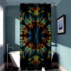 Fractal Flower Fantasy Floral Shower Curtain 36  X 72  (stall)  by Wegoenart