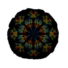 Fractal Flower Fantasy Floral Standard 15  Premium Flano Round Cushions