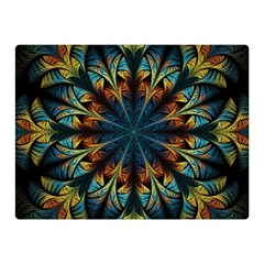 Fractal Flower Fantasy Floral Double Sided Flano Blanket (mini)  by Wegoenart