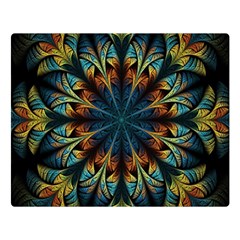 Fractal Flower Fantasy Floral Double Sided Flano Blanket (large)  by Wegoenart