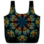 Fractal Flower Fantasy Floral Full Print Recycle Bag (XXL) Back