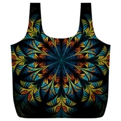 Fractal Flower Fantasy Floral Full Print Recycle Bag (xxxl)