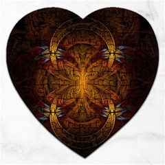 Fractal Art Abstract Pattern Jigsaw Puzzle (heart) by Wegoenart