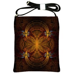 Fractal Art Abstract Pattern Shoulder Sling Bag by Wegoenart