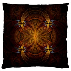 Fractal Art Abstract Pattern Large Flano Cushion Case (one Side) by Wegoenart