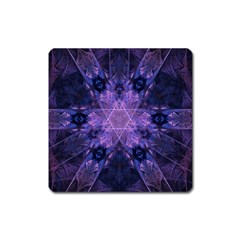 Fractal Symbol Pattern Design Square Magnet