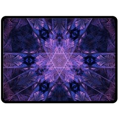 Fractal Symbol Pattern Design Fleece Blanket (large)  by Wegoenart