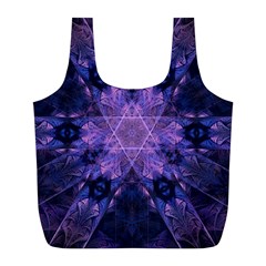 Fractal Symbol Pattern Design Full Print Recycle Bag (l) by Wegoenart